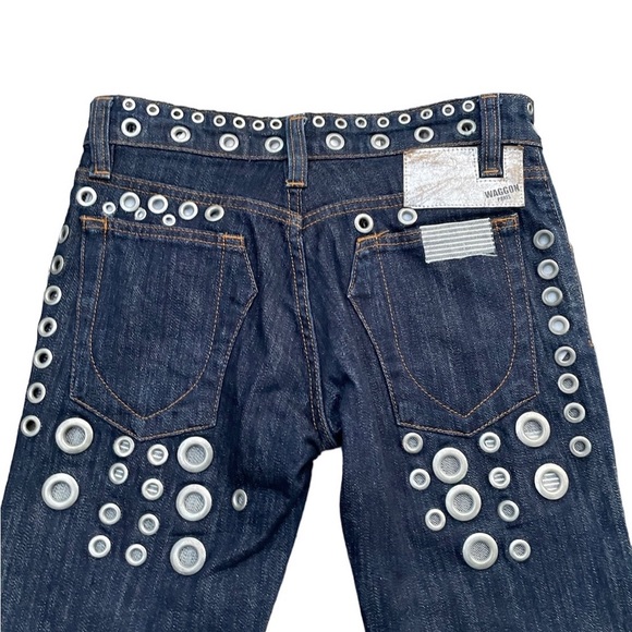 WAGGON Paris Custom embellished eyelet and patch jeans - Picture 10 of 16